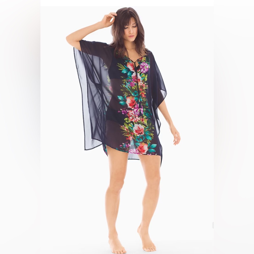 Tommy Bahama, Mare Beaded Tassels Tunic Swim Cover Up, Large/X-Large